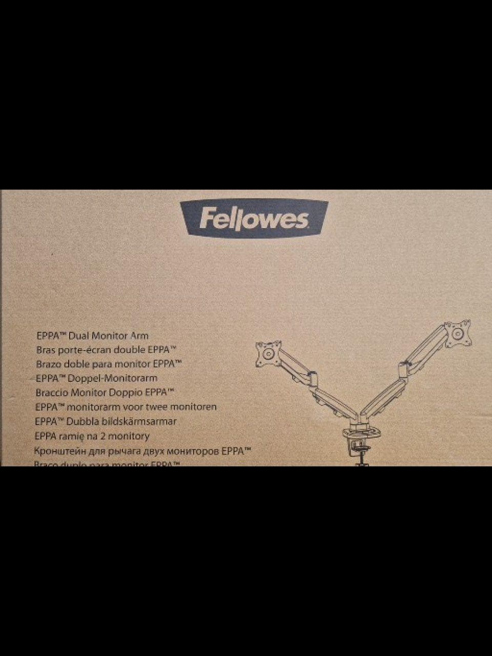 Tervikvarana 2 Fellowes kahe monitori hoidikut, hõbedased