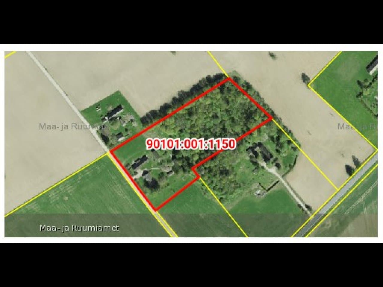 Kinnistu asukohaga Lääne-Viru maakond, Vinni vald, Laekvere alevik, Kuusiku tee 2 (kogupind 17998,0 m2).